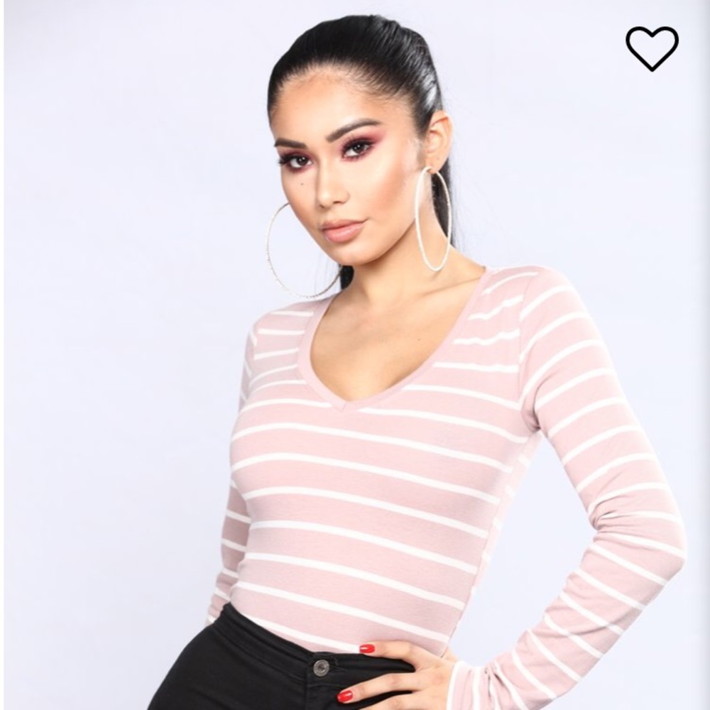 Mauve striped shirt